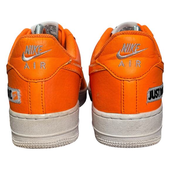 Nike Air Force 1 Low Just Do It 2018 Orange Size 8.5 Pre-Owned Rare & Stylish - Picture 4 of 16